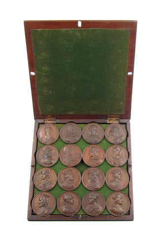 1731 Dassier's Kings & Queens Of England Set Of 32 Medals - Cased