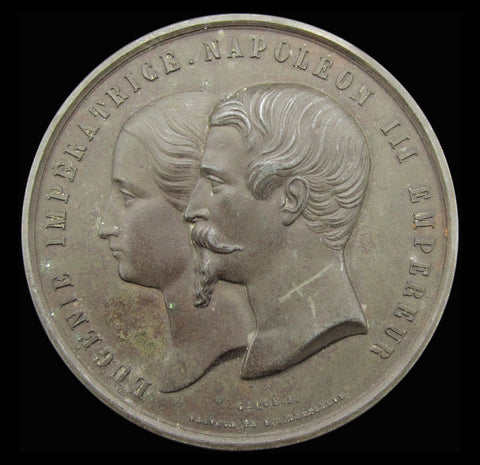 France Napoleon III 1855 Universal Exhibition Medal - By Caque