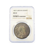 Victoria 1887 Crown - NGC MS62