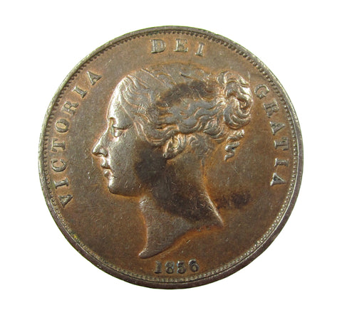 Victoria 1856 Penny - Ornamental Trident - VF