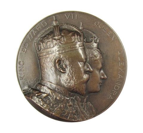 1902 Coronation of Edward VII 64mm Bronze Medal - By Fuchs