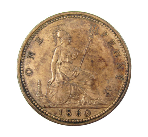 Victoria 1860 Penny - Freeman 1 - GVF