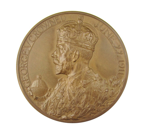 1911 George V Bronze Coronation 51mm Medal - Cased