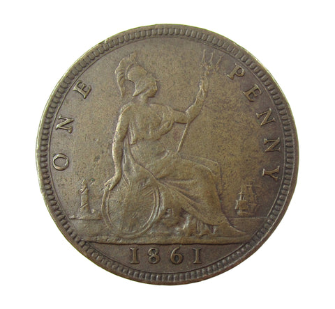 Victoria 1861 Penny - Freeman 18 - Fine