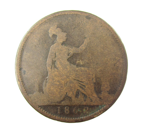 Victoria 1862 Penny - 8/6 In Date - VG