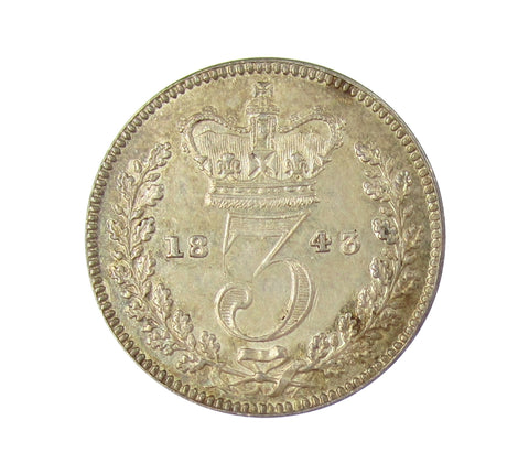 Victoria 1843 Threepence - EF