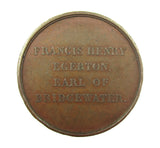 c.1840 Francis Henry Egerton Earl Of Bridgewater Bronze Medal