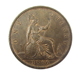 Victoria 1866 Penny - A/UNC