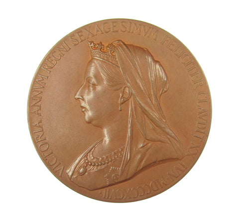 1897 Victoria Diamond Jubilee 56mm Bronze Medal - Cased