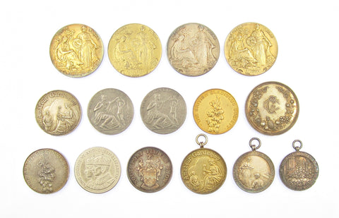 1934-1952 Group of 15 x Horticultural Silver Prize Medals