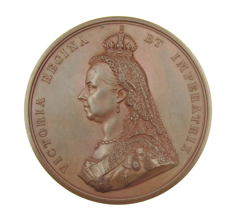1887 Victoria Jubilee 77mm Bronze Cased Medal - By Boehm
