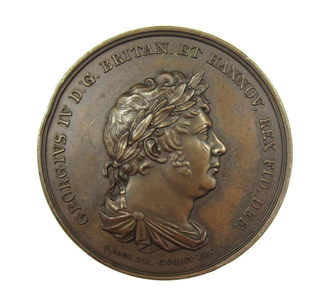 1821 George IV Coronation & Visit To Hanover 40mm Medal - By Voigt