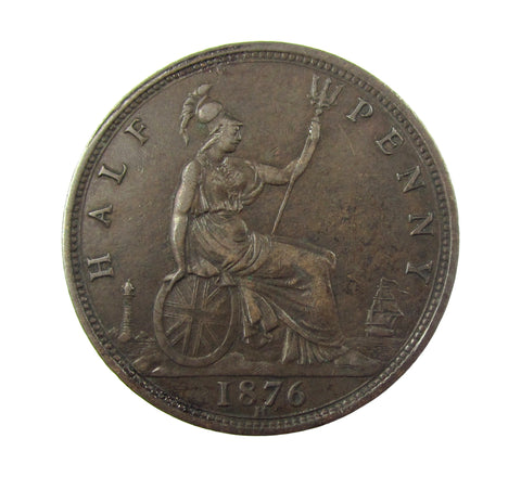 Victoria 1876 H Halfpenny - Freeman 326 - VF