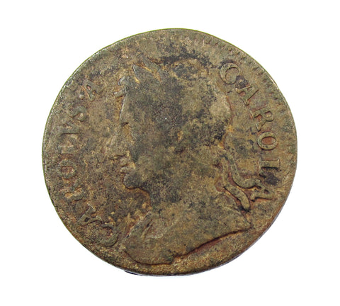 Charles II 1673 Farthing - CAROLA Error