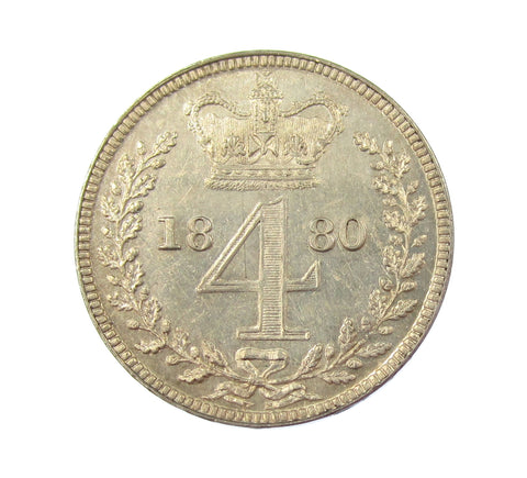 Victoria 1880 Maundy Fourpence - EF