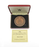 1994 RM Charles Investiture 25th Anniversary 63mm Bronze Medal