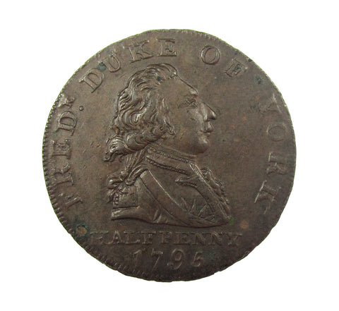 1795 Middlesex Duke Of York Halfpenny Token - DH985 - GVF