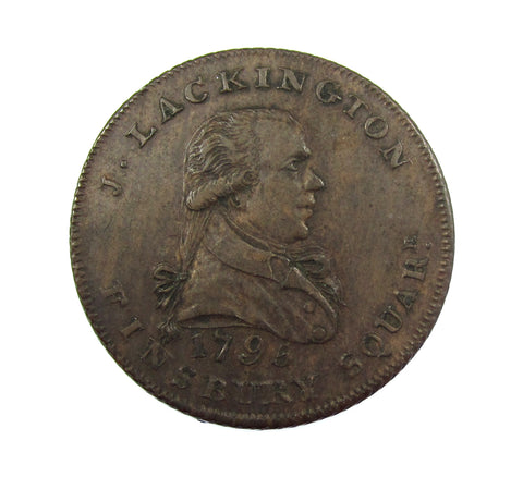 1795 Middlesex J.Lackington Halfpenny Token - DH357a - GVF