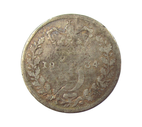 William IV 1834 Threepence - Good