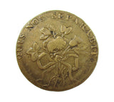 1795 Middlesex George III & Charlotte Brass Halfpenny Token - DH944