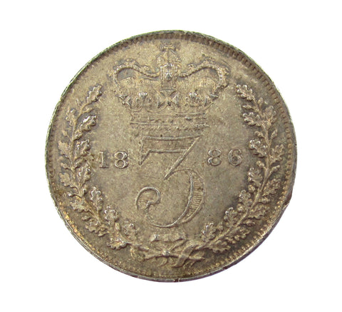 Victoria 1886 Threepence - EF