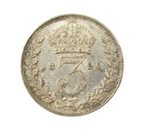 Victoria 1890 Threepence - EF