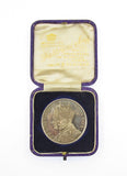 1911 Coronation Gerhartz & Co Bradford 38mm Silver Medal