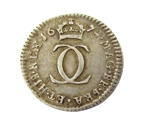 Charles II 1674 Maundy Twopence - GVF