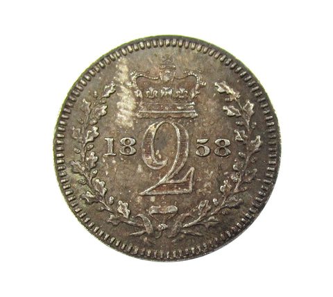 Victoria 1858 Maundy Twopence - EF