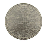 c.1820 Map Of The World Hemispheres 74mm White Metal Medal