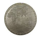 c.1820 Map Of The World Hemispheres 74mm White Metal Medal
