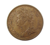 Ireland George III 1822 Hibernia Halfpenny - EF