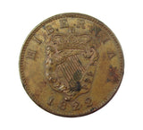 Ireland George III 1822 Hibernia Halfpenny - EF