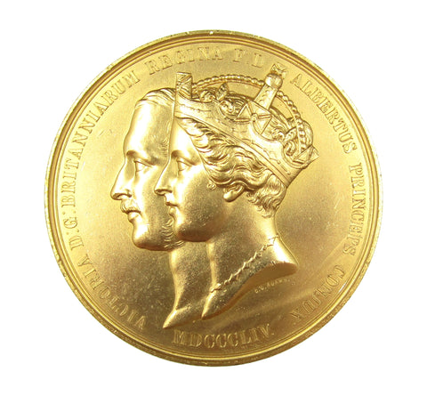 1854 Crystal Palace Sydenham 64mm Gilt Medal - By Adams