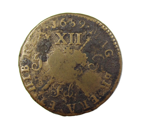 Ireland James II 1689 Gunmoney Shilling - VG