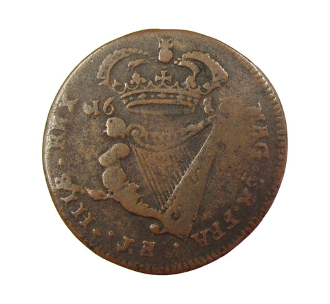 Ireland Charles II 1683 Halfpenny - Fine