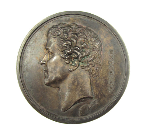1845 Joshua Reynolds Art Union Of London 58mm Silver Medal - By Stothard