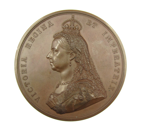 1887 Victoria Jubilee 77mm Bronze Medal By Boehm - Cased