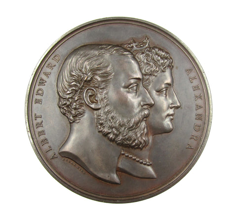1882 City Of London School New Buildings 77mm Bronze Medal - Cased
