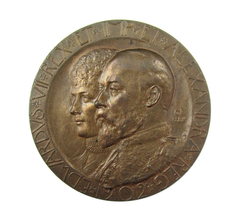 1902 Edward VII Coronation 35mm Bronze Medal - By Frampton