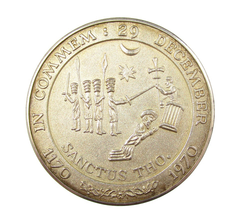 1970 Thomas Becket 800th Anniversary 51mm Silver Medal