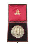 1902 Coronation of Edward VII 64mm Silver Cased Medal - By Fuchs
