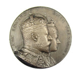 1902 Coronation of Edward VII 64mm Silver Cased Medal - By Fuchs
