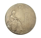 1902 Coronation of Edward VII 64mm Silver Cased Medal - By Fuchs