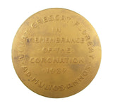 1937 Edward VIII Coronation 81mm Bronze Medal - By Hujer