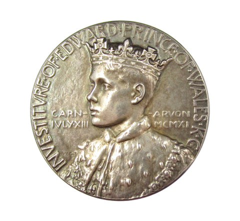 1911 Investiture Of Edward Prince Of Wales Silver Medal - Cased