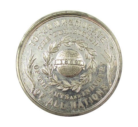 1862 International Exhibition London 37mm WM Medal - In Brass Case