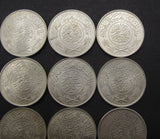 Saudi Arabia 1935-1954 Lot Of 12 x Silver Riyal Coins