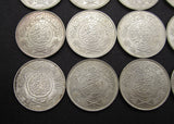 Saudi Arabia 1935-1954 Lot Of 12 x Silver Riyal Coins