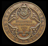 Canada 1864 Montreal McGill College William Shakespeare Medal - By Wyon